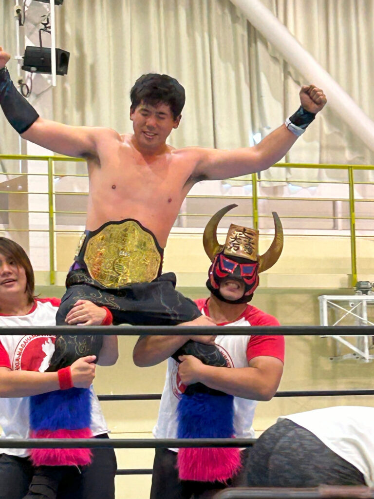 長浜プロレスでニューチャンピオンの誕生